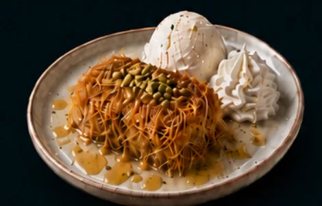 Kadayif mit Eis
